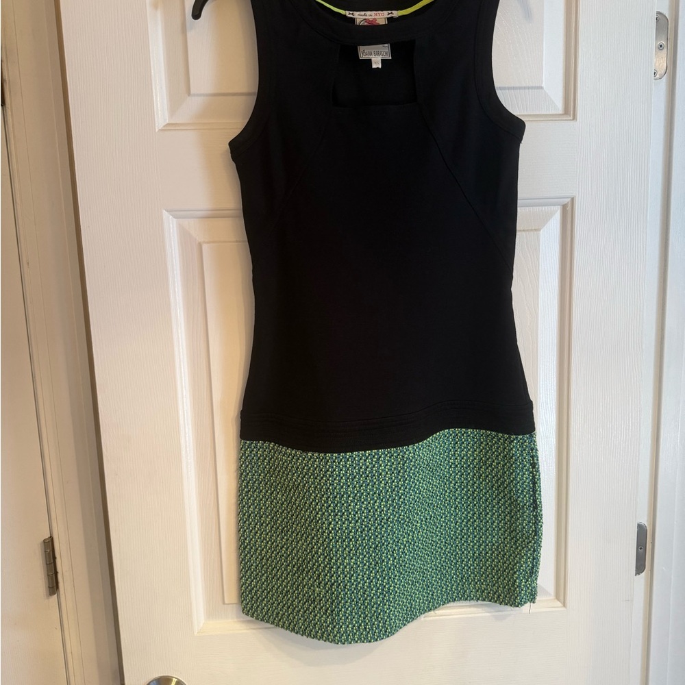 Yoana Baraschi Black and Green Mini Dress